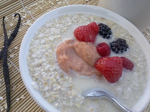 Porridge with Banilla Spread